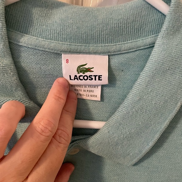 Men’s Lacoste Polos-Royal blue & Aqua-Sz 8 - Picture 4 of 5